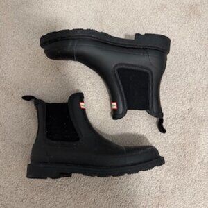 HUNTER Chelsea Boot (Black, 8)